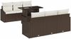 vidaXL Garten-Sofa-Set mit Kissen 7 pcs Braun und Creme Poly-Rattan 3348924 Bild 2