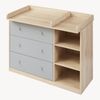 Wickelkommode Beldinupp mit Wickelaufsatz 93x110x55 cm Eicheoptik/Grau [en. casa] Bild 5