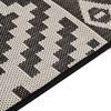 vidaXL Outdoor-Teppich Flachgewebe 80x150 cm Schwarz Gestreift 340848 Bild 4