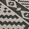vidaXL Outdoor-Teppich Flachgewebe 80x150 cm Schwarz Gestreift 340848 Bild 5