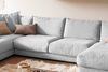 KAWOLA Sofa MADELINE Wohnlandschaft U-Form Cord hellgrau Longchair rechts 86 x 224 x 425 cm Bild 5