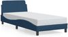 vidaXL Bettgestell mit Kopfteil "Dover" Blau 90x190 cm Stoff 373091 Bild 2