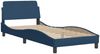 vidaXL Bettgestell mit Kopfteil "Dover" Blau 90x190 cm Stoff 373091 Bild 3