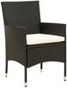 vidaXL Gartenstühle mit Kissen 2 Stk. Poly Rattan Schwarz 316680 Bild 2