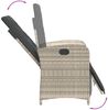 vidaXL 7-tlg. Garten-Essgruppe mit Kissen Hellgrau Poly Rattan 3212610 Bild 5