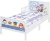 roba Kinderbett Paw Patrol inkl. Bettwäsche & Lattenrost - Kleinkinderbett & Montessori Themenbett aus Holz - Motiv der Zeichentrick Serie - Weiß / Blau, 70x140 cm