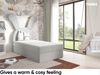 MEBLINI Kinderbett mit Bettkasten KANINCHEN 100x200 Rechts – H3/Hellgrau Samt Gepolstert Einzelbett mit Matratze - Polsterbett mit Stauraum - Bett mit Kopfteil – Stauraumbett Bild 3