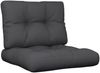 vidaXL Palettenkissen 2-tlg. Schwarz Stoff, 50 x 50 x 12 cm, 50 x 40 x 12 cm Bild 2