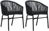 vidaXL Gartenstühle 2 Stk. Schwarz PE-Rattan 48135 Bild 1