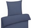 Mako-Satin Bettwäsche "Premium" aus 100% Baumwolle - Uni Marine 155x220 cm und 80x80 cm Bild 4