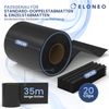 ELONEO PVC Sichtschutzstreifen für Doppelstabmattenzaun, 35m x 19cm je Rolle, 3er-Set Dunkelgrau Bild 5
