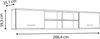 FORTE Lupo Wandregal, Holzwerkstoff, Grau/Weiß, 206,4 x 39,3 x 25,1 cm Bild 5