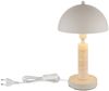 LED Tischleuchte, sandfarben, Travertin Stein, H 34 cm Bild 5