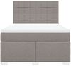 vidaXL Boxspringbett mit Matratze Taupe 160x200 cm Stoff 3290543 Bild 4
