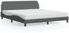 vidaXL Bettgestell "Dover" Dunkelgrau 152x203 cm Stoff 373289 Bild 2