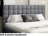 MEBLINI Polsterbett 180x200 mit Lattenrost ohne Matratze – ANDREA – Dunkelgrau Boucle – Doppelbett mit Bettkasten - Stauraumbett - Kopfteil Bett mit Stauraum Bild 4