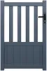Vente-unique - TARNOS II Side gate Metall Grau - B 4,5 cm x H 140 cm x L 99,25 cm Bild 4