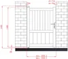 Vente-unique - TARNOS II Side gate Metall Grau - B 4,5 cm x H 140 cm x L 99,25 cm Bild 5