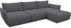 DOMO. collection Ecksofa 800 022, Modulsofa in L-Form mit Taschenfederkern und attraktiver Biese-Naht, Sofa, Polsterecke, Eckcouch 276 x 168 x 79 cm (BxTxH), dunkelgrau Bild 2