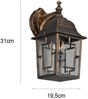 Antike Außenwandleuchte, Laterne hängend Rostoptik mit E27 LED, Höhe 30cm Bild 4