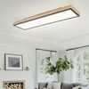 LED Deckenlampe, Holzoptik, weiß opal, L 80cm Bild 5