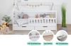 Ticaa Hausbett Kay mit Rausfallschutz und Schubkasten aus Kiefer, Kinderbett 100x200, inkl. Dach, mit Rollrost Bild 3