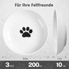 FOUORTUNATE-BEE Futternapf 3er Set Katzennapf Katzen Flach mit rutschfestem Silikonboden, Keramik, für Perser & Flachgesichter Spülmaschinenfest Hygienisch Bild 2