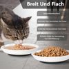 FOUORTUNATE-BEE Futternapf 3er Set Katzennapf Katzen Flach mit rutschfestem Silikonboden, Keramik, für Perser & Flachgesichter Spülmaschinenfest Hygienisch Bild 4