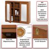 Teak-Spiegelschrank HWC-M85, Badspiegelschrank, hochwertiges B-Grade-Teak (Kernholz, 20-30 Jahre), 70x80x20cm Bild 2