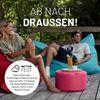 Lumaland Sitzsack Sitzsack-Hocker Pouf rund Cord 50l senfgelb, supersofte Füllung EPS-Perlen Bild 5