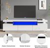 TV-Schrank mit LED-Beleuchtung & 3 Schubladen, 160x39x42 cm, Weiß Bild 5