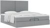 vidaXL Ottoman-Bett mit Matratzen Hellgrau 200x200 cm Stoff 3313099 Bild 4
