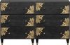 vidaXL Sideboard 2 pcs Schwarz 60 x 33 x 75 cm Massivholz Mango 3310157 Bild 5