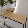 AX LIVING Flur Konsolentisch Lortie 80cm Wotan Eiche schwarzes Gestell Bild 3