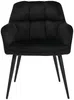 Vente-unique - Stuhl 2er-Set - Samt & Metall - Schwarz - PEGA von Pascal MORABITO Bild 2