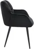 Vente-unique - Stuhl 2er-Set - Samt & Metall - Schwarz - PEGA von Pascal MORABITO Bild 4