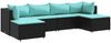 vidaXL 6-tlg. Garten-Lounge-Set mit Kissen Schwarz Poly Rattan 3308244 Bild 2