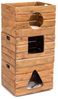 CREEDWOOD Truhe KATZENHAUS "KITTY", Mahagoni Holz, 3-teilig, Katzenhütte mit Kissen Bild 4