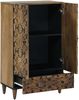 vidaXL Hochschrank mit Regal Braun 60 x 33,5 x 100 cm Massivholz Mango 4018362 Bild 2