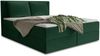 Boxspringbett Egro mit 2 Bettkästen und Zwei große Kissen - Doppelbett mit Bonell-Matratze und Topper, Polsterbett (Dunkelgrün (Kronos 19), 180 x 200 cm) Bild 2