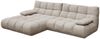 KAWOLA Sofa VIVIEN Ecksofa Feincord beige Longchair links 85 x 178 x 290 cm Bild 3