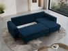 Ecksofa L-form, Bettsofa mit Schlaffunktion, zwei Bettkasten - AXEL - Dunkelblau Velours Bild 3