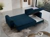 Ecksofa L-form, Bettsofa mit Schlaffunktion, zwei Bettkasten - AXEL - Dunkelblau Velours Bild 5