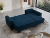 Ecksofa L-form, Bettsofa mit Schlaffunktion, zwei Bettkasten - AXEL - Dunkelblau Velours Bild 4