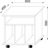VCM Beistelltisch & Couchtisch Lona 911966 Weiß H. 59 x B. 60 x T. 45 cm Bild 4