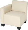 Modular 4-Sitzer Sofa Couch Lyon, Kunstleder ~ creme Bild 5
