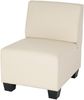 Modular 4-Sitzer Sofa Couch Lyon, Kunstleder ~ creme Bild 4