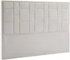 Vente-unique - HERMINE Bettkopfteil und Bettbrücke SamtStoff Beige - B 8 cm x H 110 cm x L 160 cm Bild 3
