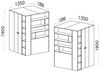 Lomadox Kleiderschrank PITTSBURGH-133 begehbar, 135x135 cm, schwarz/Eiche/beige Bild 4