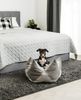 lionto Tierkissen lionto Kronenkissen für Hunde und Katzen, verschiedene Größen und, Wildlederimitat, grau-hellgrau, 60 cm x 35 cm Bild 2